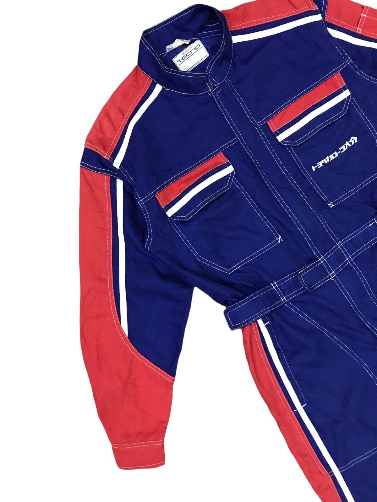 Japanese Brand 🇯🇵VTG TOYOTA COROLLA TECHNO MECHANIC OVERALL RACING TEAM Size US 31 - 3 Thumbnail