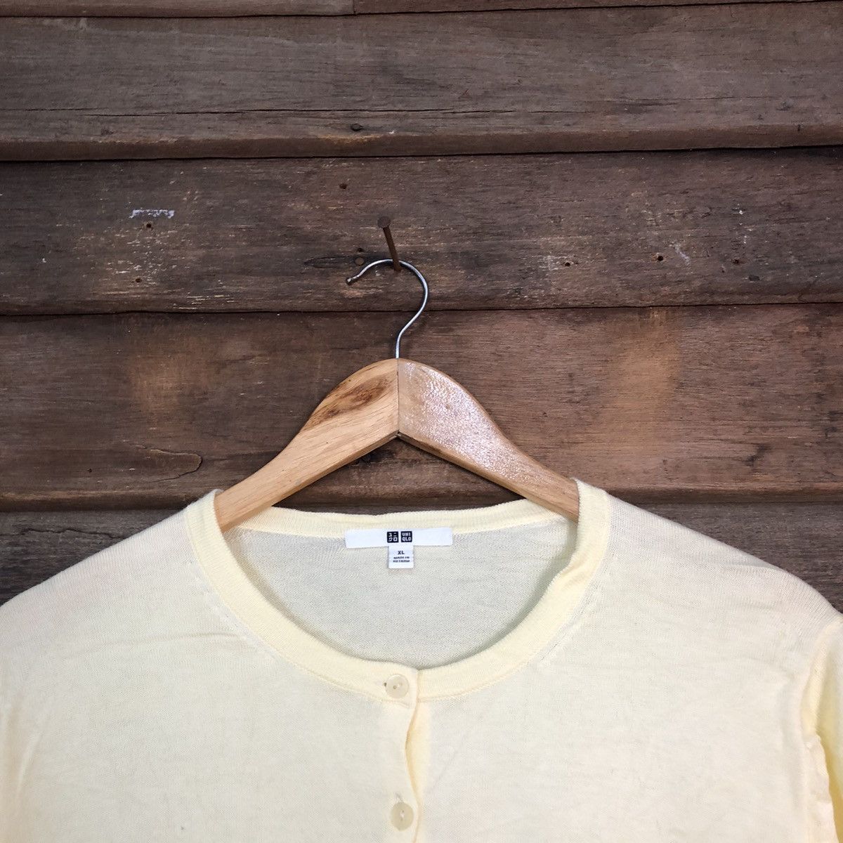 Homespun Knitwear Uniqlo Yellow Patterned Cardigans Knitwear #7301 Size L / US 10 / IT 46 - 4 Thumbnail