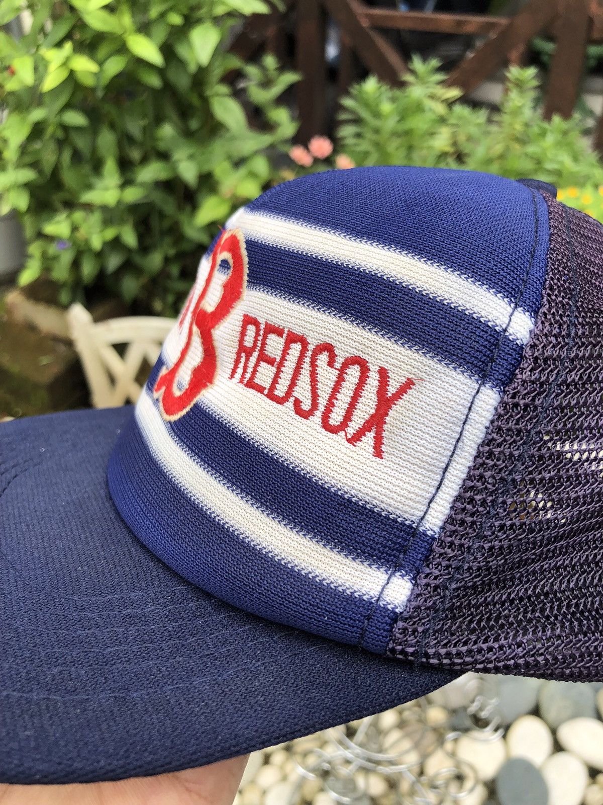 MLB VINTAGE 90’s EMBROIDERY BOSTON REDSOX TRUCKER CAP HAT Size ONE SIZE - 6 Thumbnail