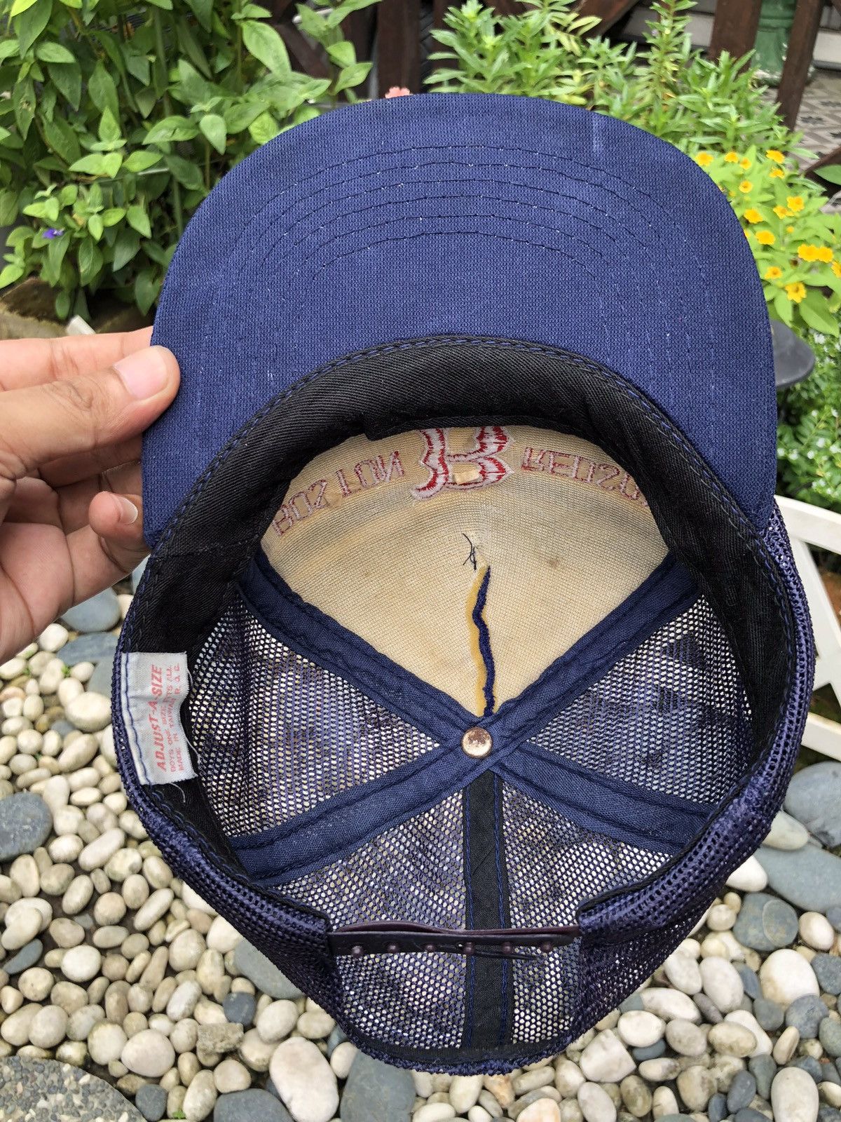 MLB VINTAGE 90’s EMBROIDERY BOSTON REDSOX TRUCKER CAP HAT Size ONE SIZE - 8 Thumbnail