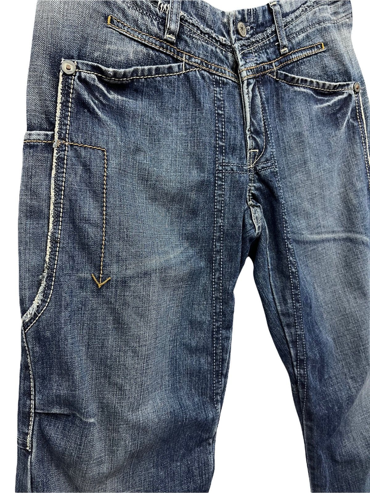 Marithe + Francois Girbaud LAST OFFER! MARITHE F.GIRBAUD Rare Design Denim Pants Size US 31 - 2 Thumbnail