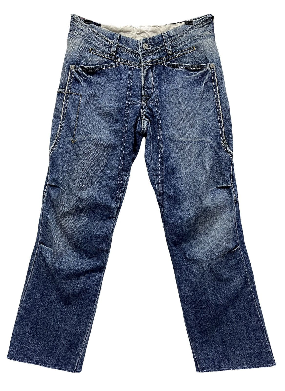 Marithe + Francois Girbaud LAST OFFER! MARITHE F.GIRBAUD Rare Design Denim Pants Size US 31 - 3 Thumbnail