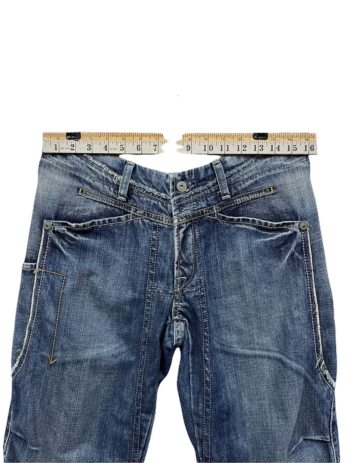 Marithe + Francois Girbaud LAST OFFER! MARITHE F.GIRBAUD Rare Design Denim Pants Size US 31 - 17 Thumbnail