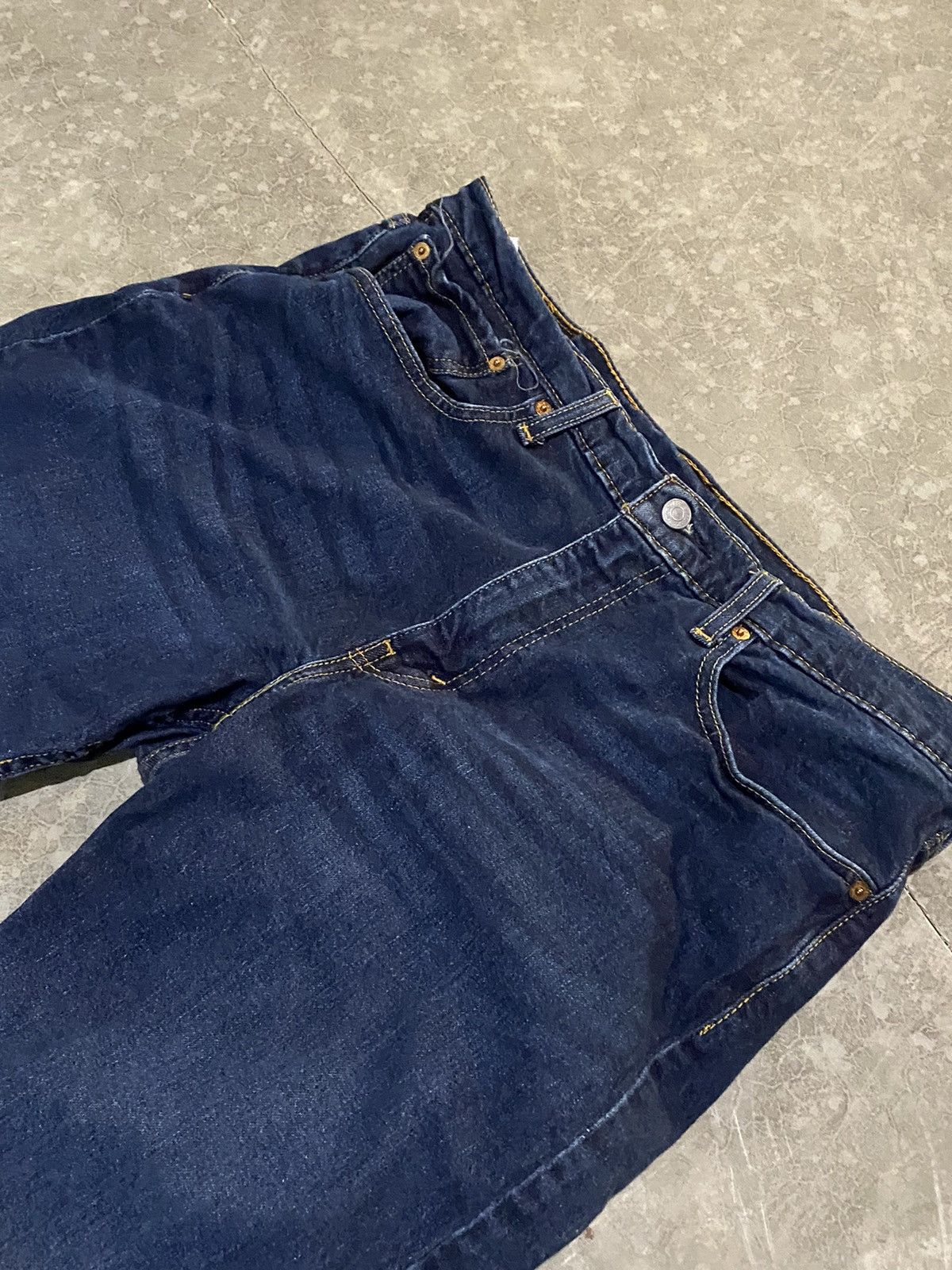 Vintage Dark Blue Levi 502 Jeans 36x32 Size US 36 / EU 52 - 3 Thumbnail