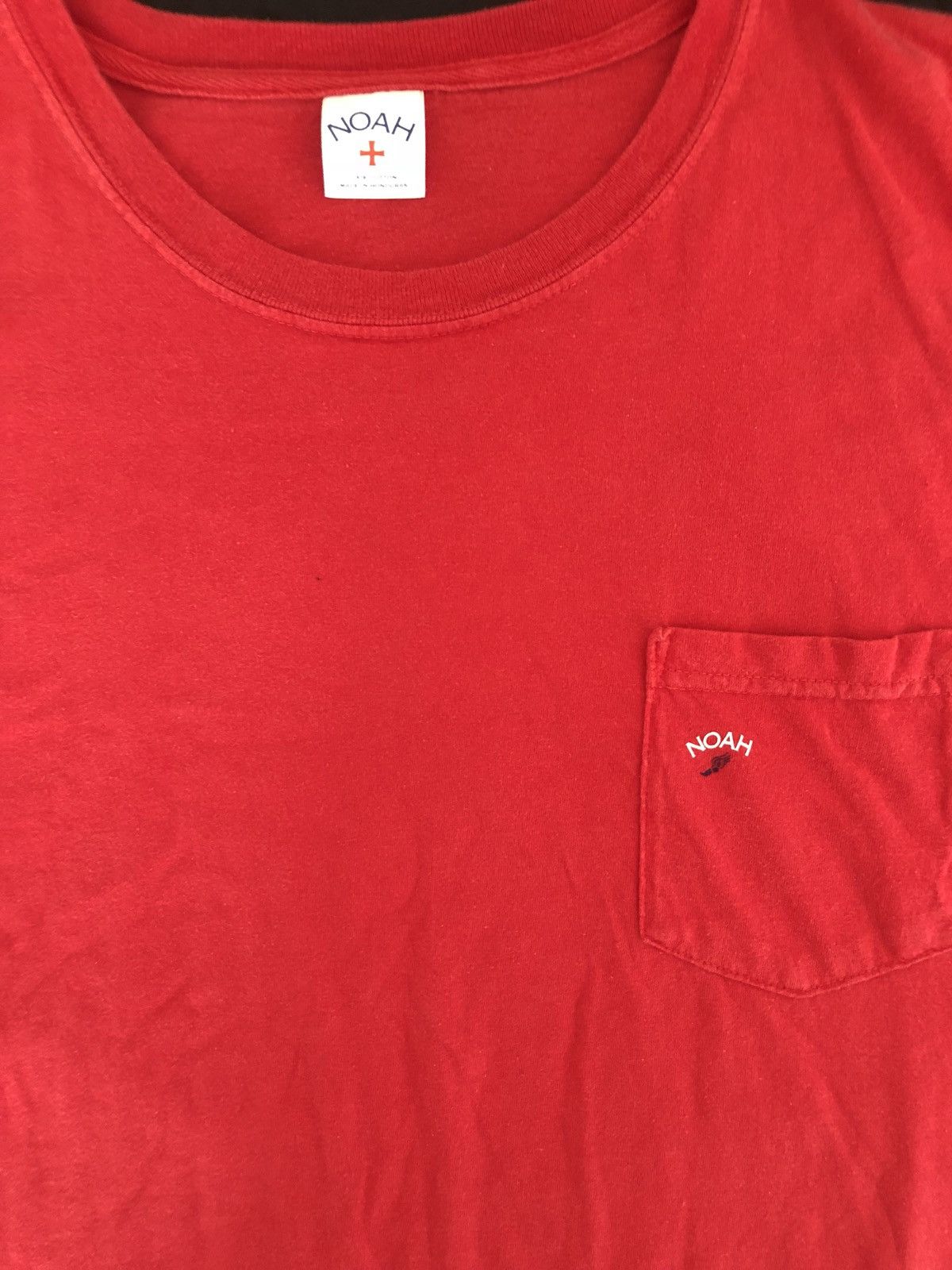 image of 2017 Noah "winged Foot" Logo Pocket Tee in Red, Men's (Size XL)