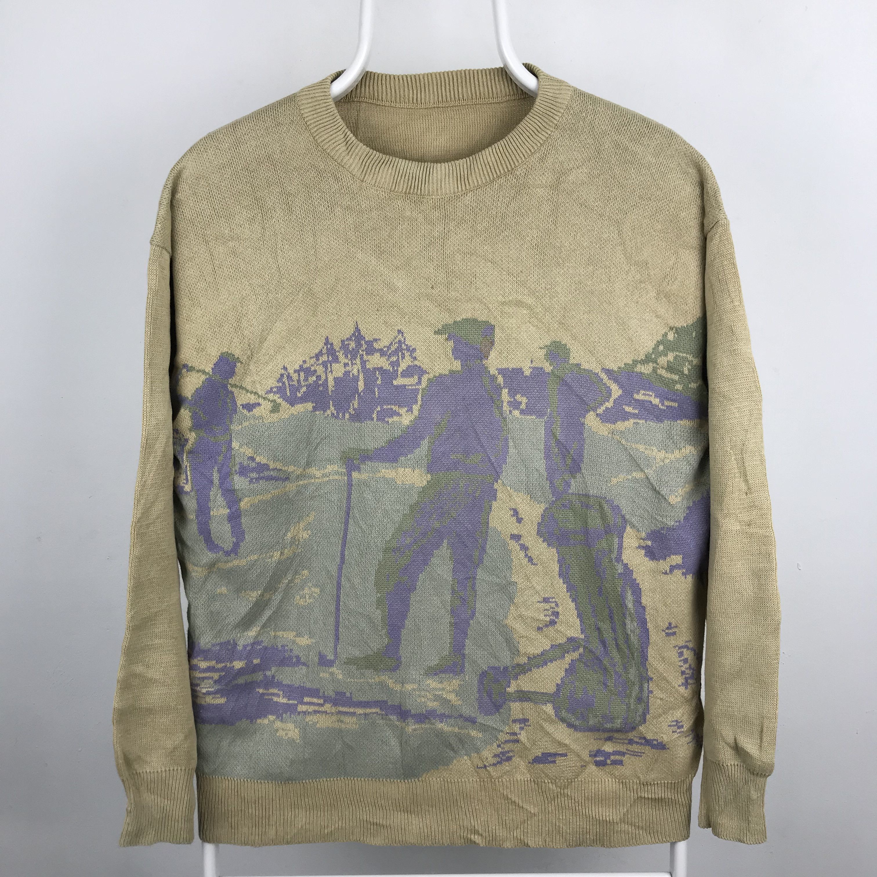 Japanese Brand × Vintage Z202 RARE VTG GOLF FULLPRINT JAPAN KNITWEAR Size US M / EU 48-50 / 2 - 1 Thumbnail