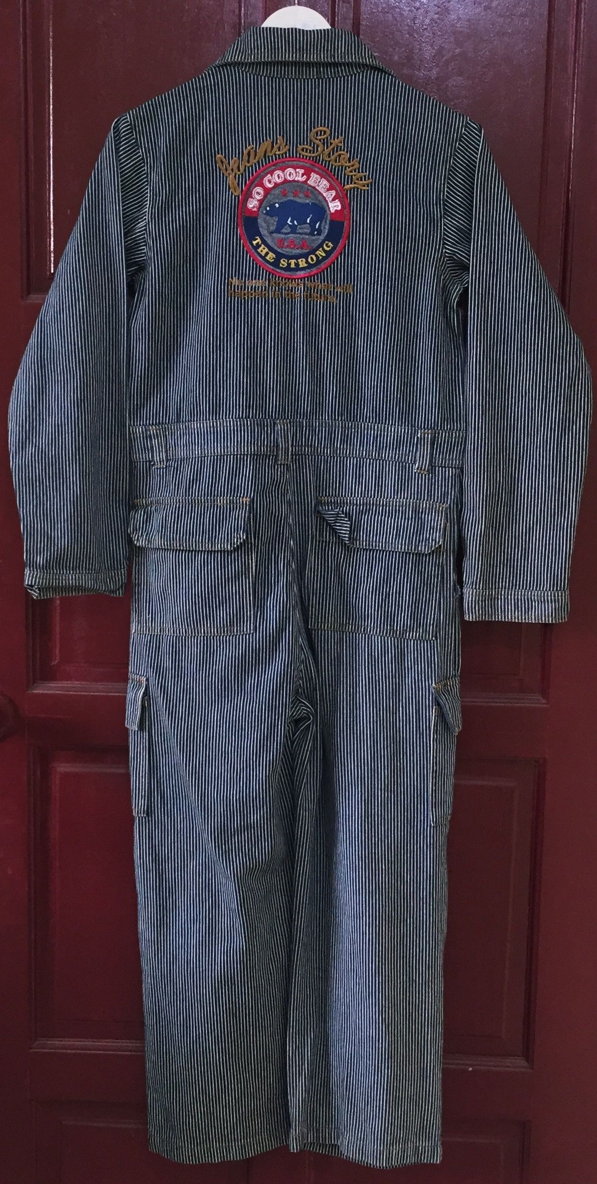 Japanese Brand Z244 VTG JAPAN HICKORY STRIPE WORKWEAR COVERALL Size US 29 - 1 Thumbnail