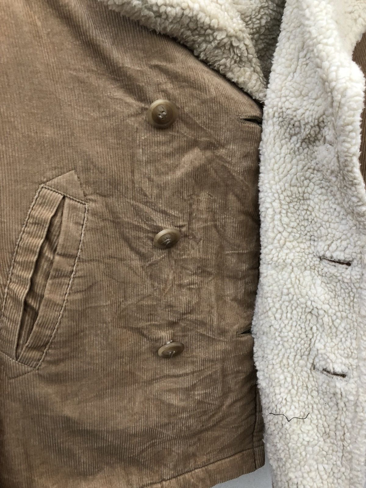 United Arrows Vetra X United Arrows Double Breasted Sherpa Lined Corduroy Size US S / EU 44-46 / 1 - 7 Thumbnail