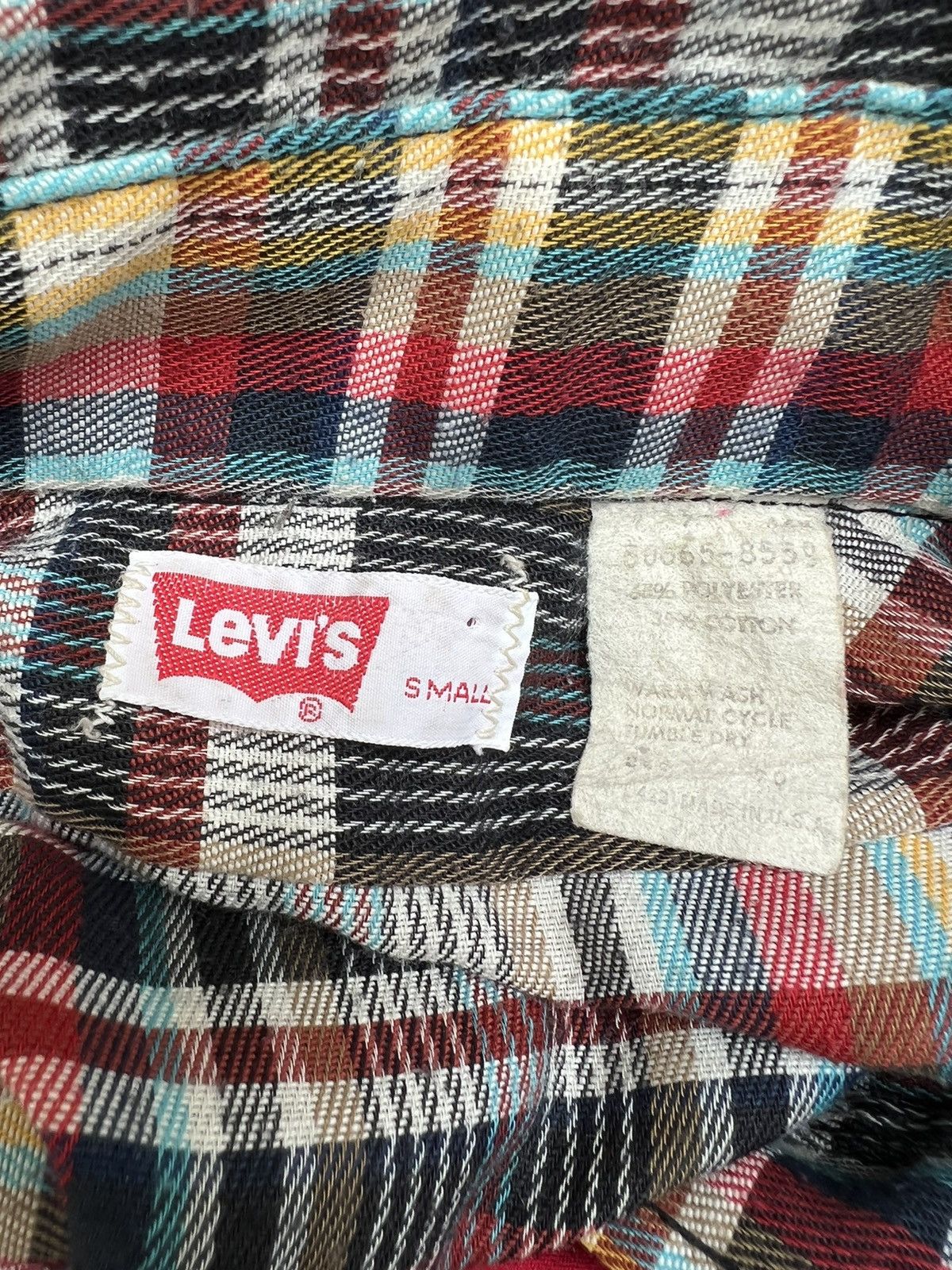 Levi's Vintage 70s Levi’s White Tab Checkered Flannel Shirt Size US S / EU 44-46 / 1 - 17 Thumbnail