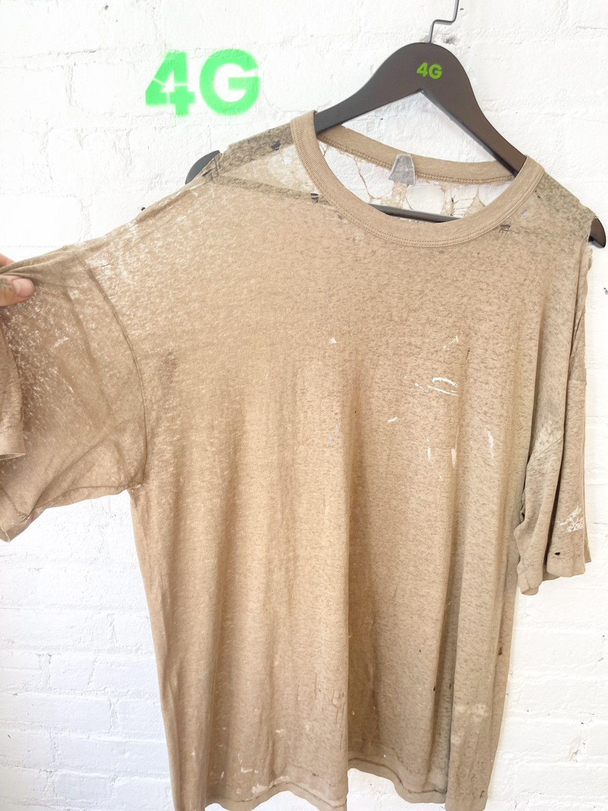 Vintage Vintage THRASHED SHEER Shirt Web Effect XL Size US XL / EU 56 / 4 - 2 Thumbnail