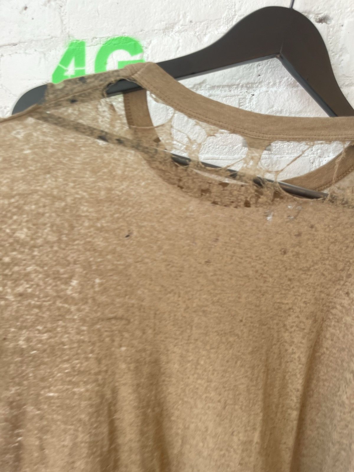 Vintage Vintage THRASHED SHEER Shirt Web Effect XL Size US XL / EU 56 / 4 - 6 Thumbnail