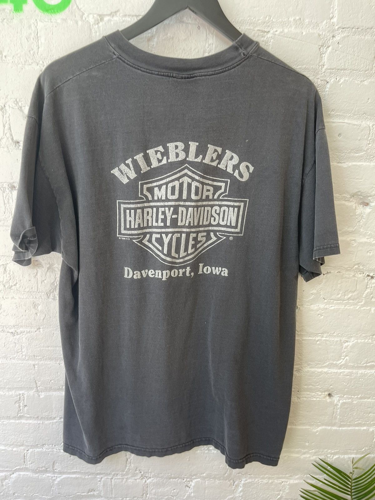 Harley Davidson × Vintage Vintage THRASHED Sun Fade Classic Harley Davidson Shirt XL Size US XL / EU 56 / 4 - 1 Thumbnail