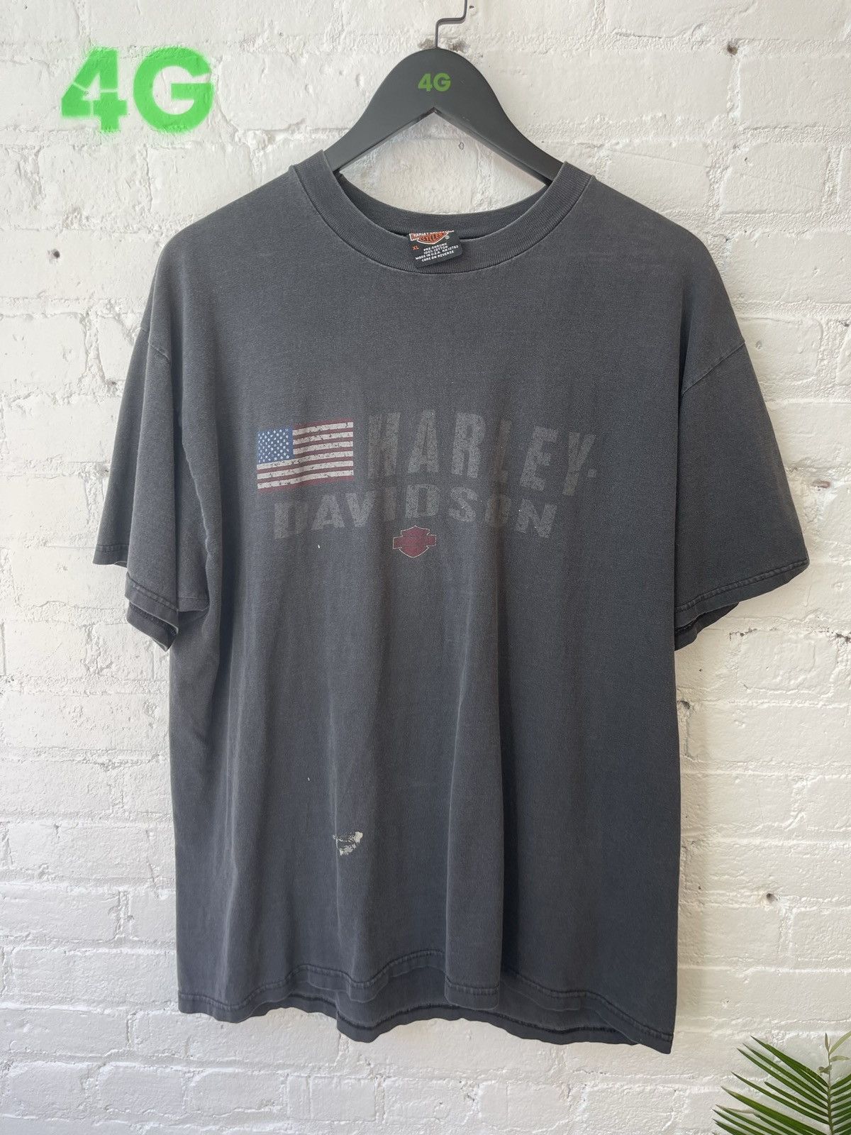 Harley Davidson × Vintage Vintage THRASHED Sun Fade Classic Harley Davidson Shirt XL Size US XL / EU 56 / 4 - 3 Thumbnail