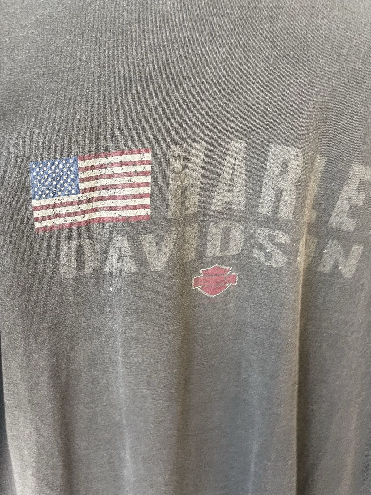Harley Davidson × Vintage Vintage THRASHED Sun Fade Classic Harley Davidson Shirt XL Size US XL / EU 56 / 4 - 6 Thumbnail