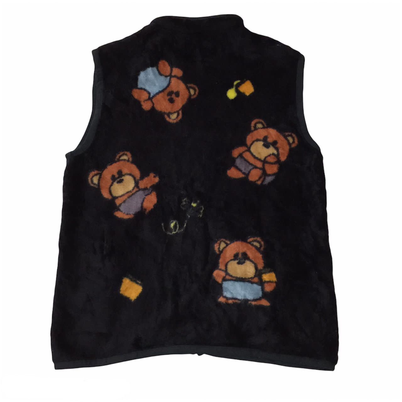 Japanese Brand Bear Printed Vest Fleece Size US M / EU 48-50 / 2 - 1 Thumbnail