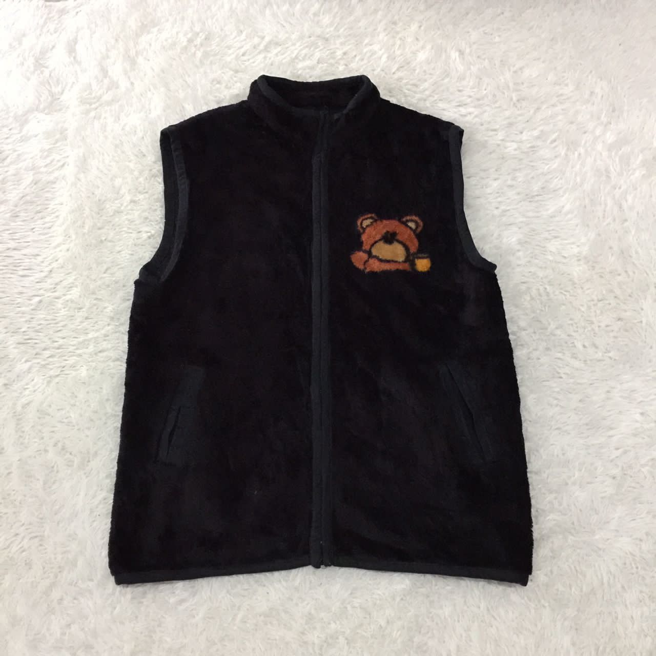 Japanese Brand Bear Printed Vest Fleece Size US M / EU 48-50 / 2 - 2 Thumbnail
