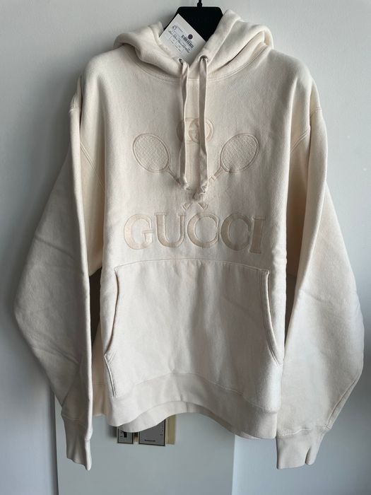 Gucci Rare NEW Super Runway SoldOut Embroidery Tennis Logo Hoodie