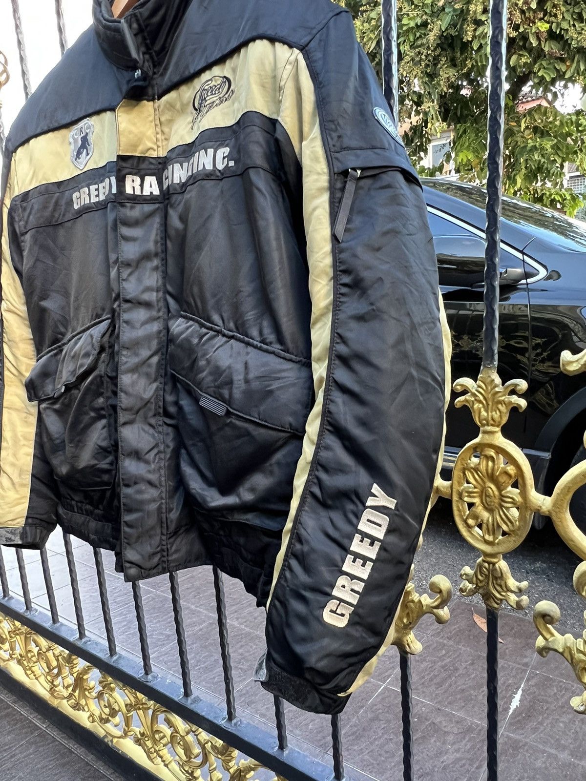 Greedy Genius × Sports Specialties × Vintage Vintage Greedy Motorcycle Jacket With Elbow Padding Size US XL / EU 56 / 4 - 5 Thumbnail