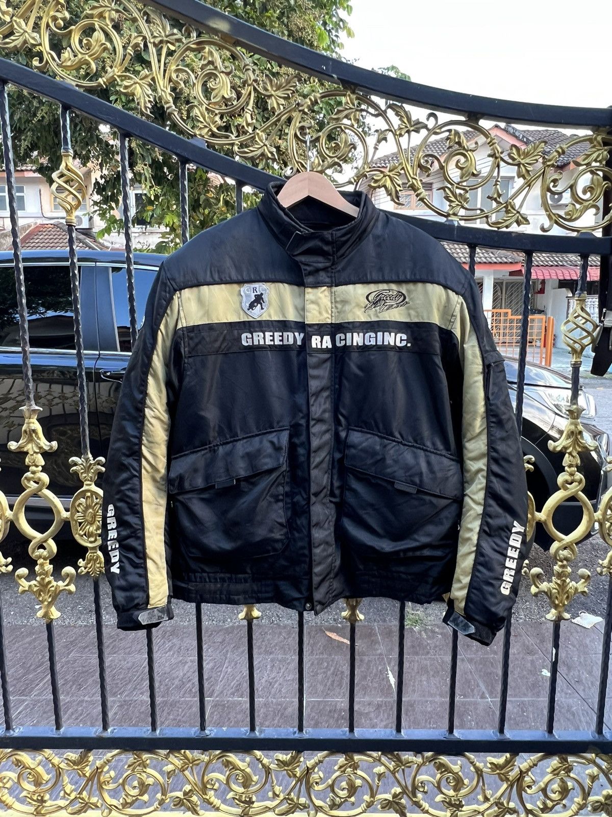 Greedy Genius × Sports Specialties × Vintage Vintage Greedy Motorcycle Jacket With Elbow Padding Size US XL / EU 56 / 4 - 1 Thumbnail
