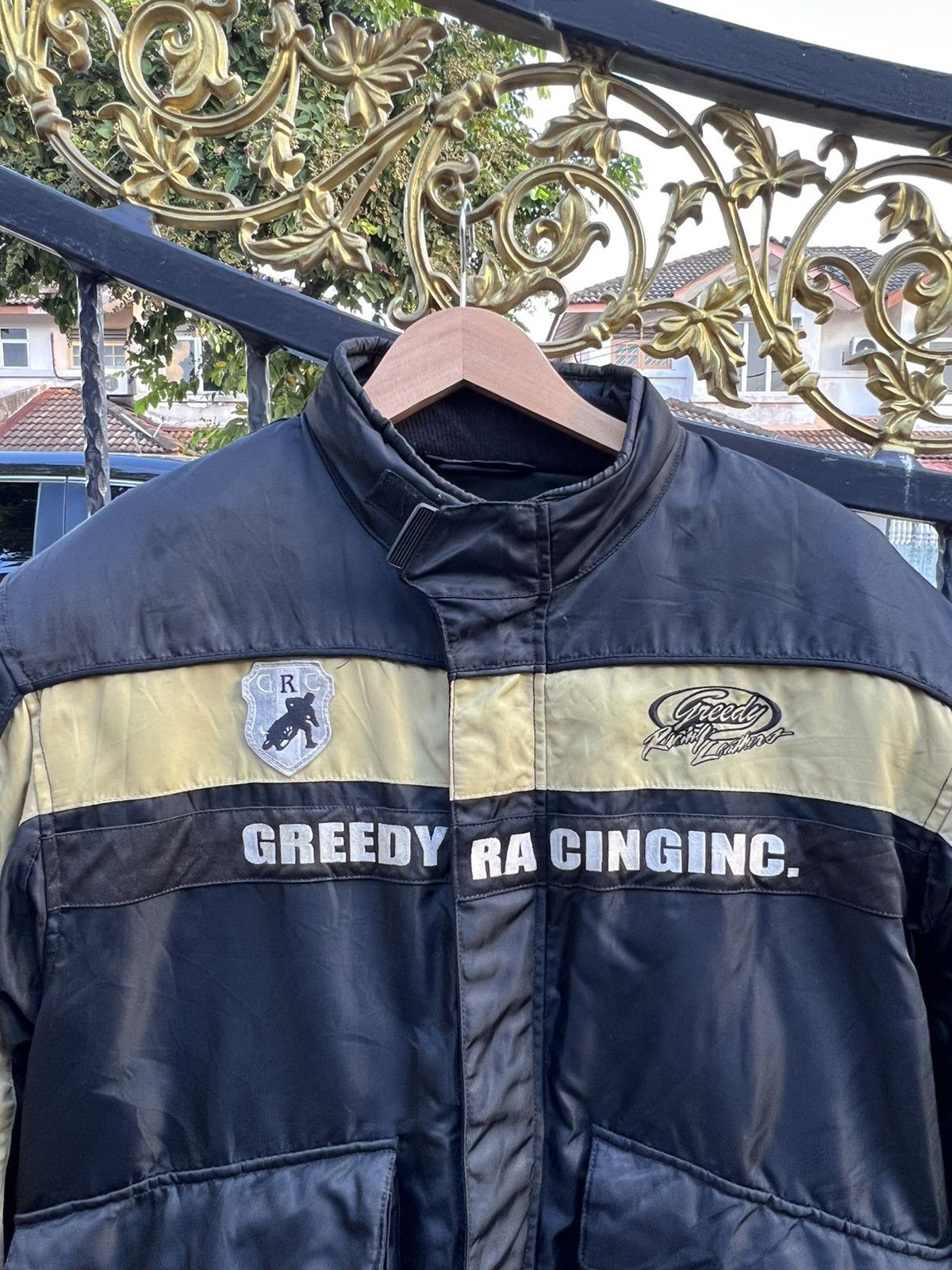 Greedy Genius × Sports Specialties × Vintage Vintage Greedy Motorcycle Jacket With Elbow Padding Size US XL / EU 56 / 4 - 8 Thumbnail