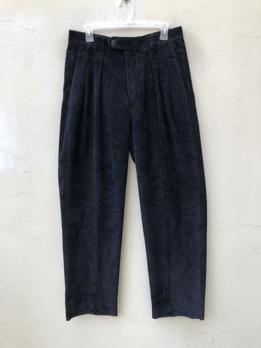 Vintage Versace Classic V2 Dark Blue Baggy Corduroy Trouser Pant