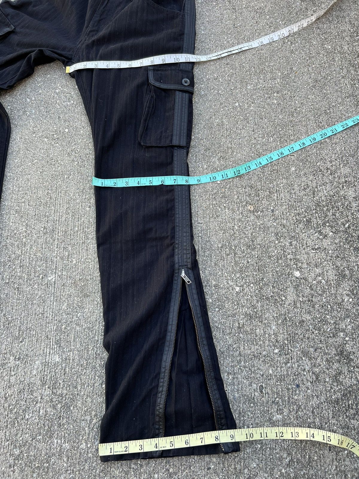Vintage Rupert Difference Japan Side Tape Stripe Black Cargo Trouser Size US 31 - 4 Thumbnail