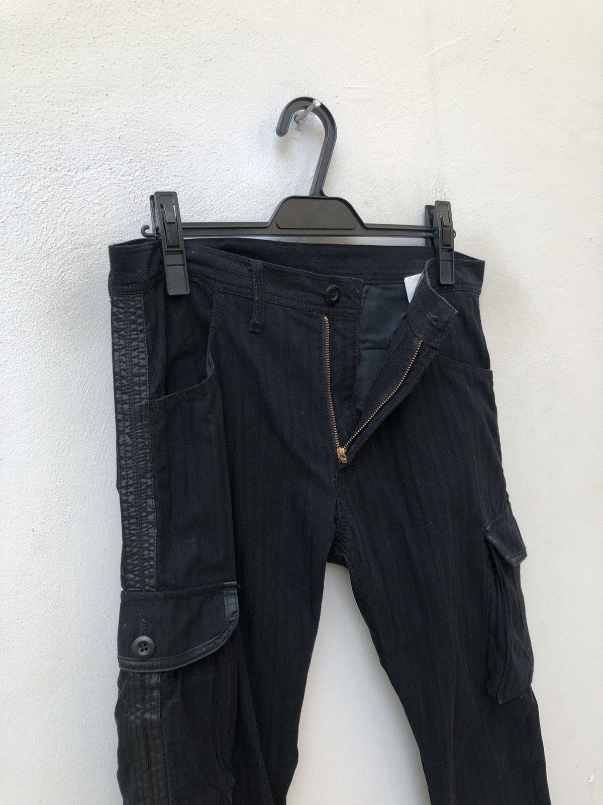 Vintage Rupert Difference Japan Side Tape Stripe Black Cargo Trouser Size US 31 - 9 Thumbnail