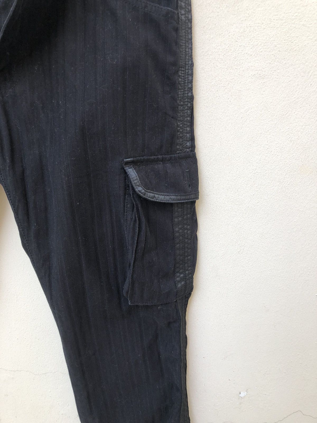 Vintage Rupert Difference Japan Side Tape Stripe Black Cargo Trouser Size US 31 - 11 Thumbnail