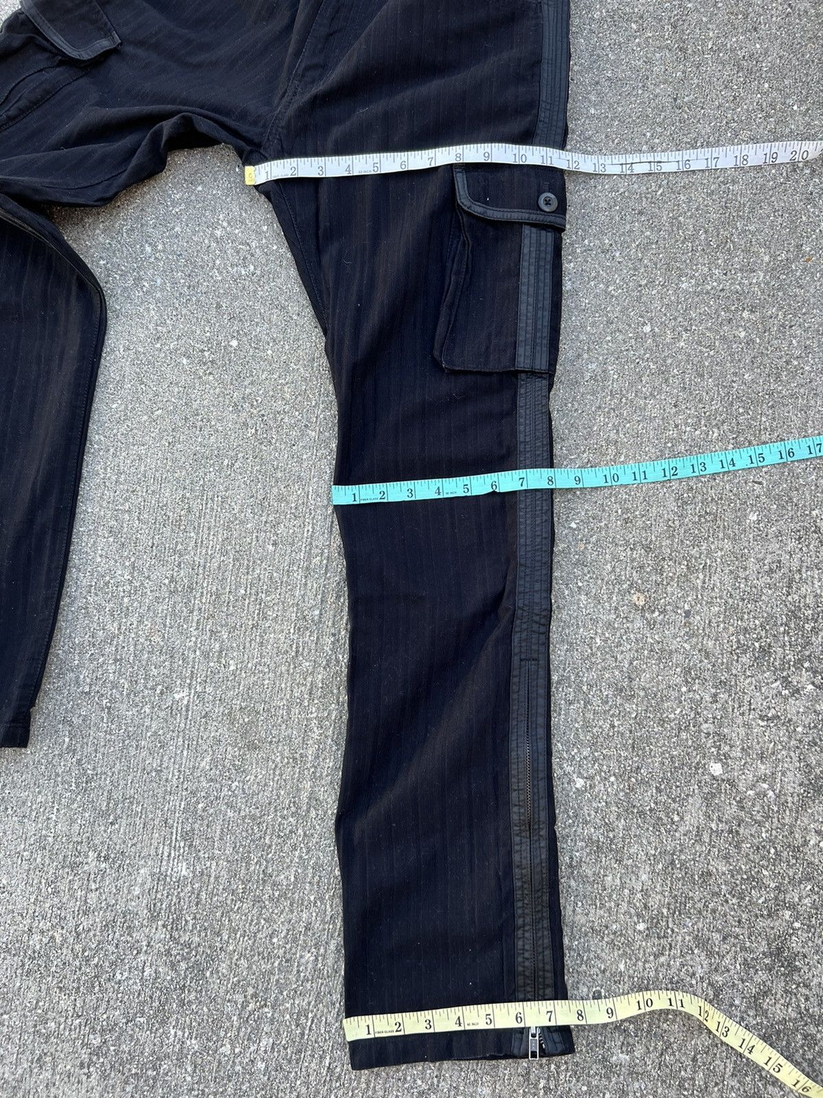 Vintage Rupert Difference Japan Side Tape Stripe Black Cargo Trouser Size US 31 - 3 Thumbnail