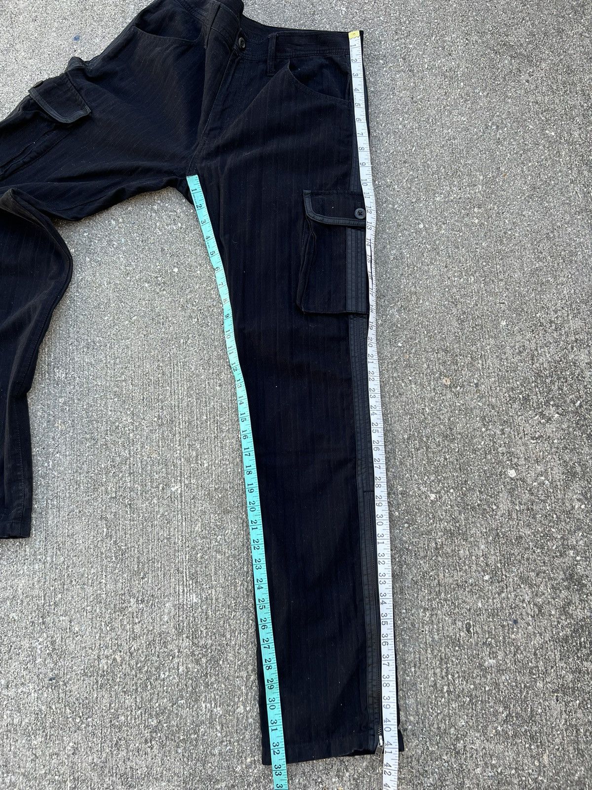 Vintage Rupert Difference Japan Side Tape Stripe Black Cargo Trouser Size US 31 - 5 Thumbnail