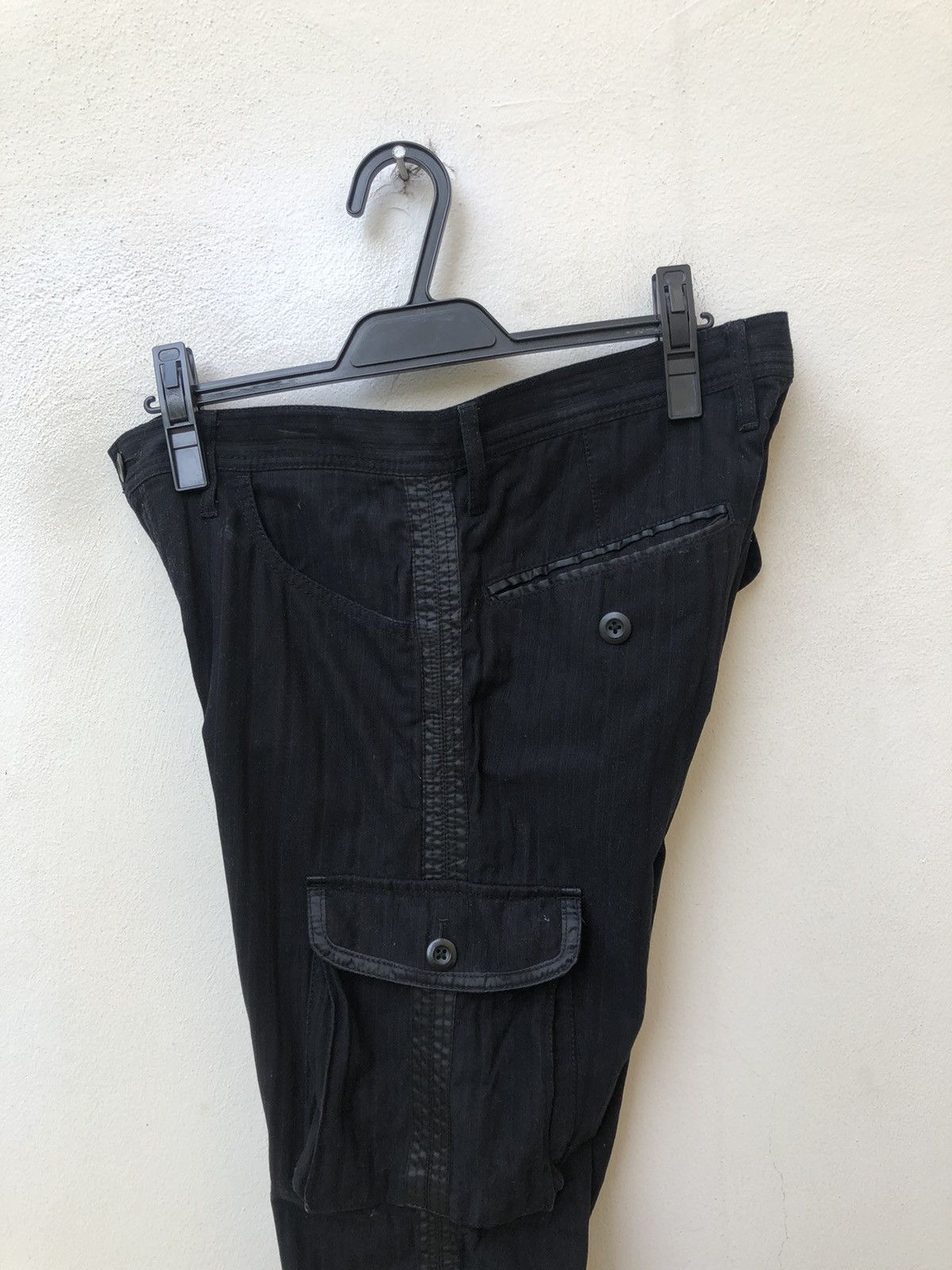 Vintage Rupert Difference Japan Side Tape Stripe Black Cargo Trouser Size US 31 - 16 Thumbnail