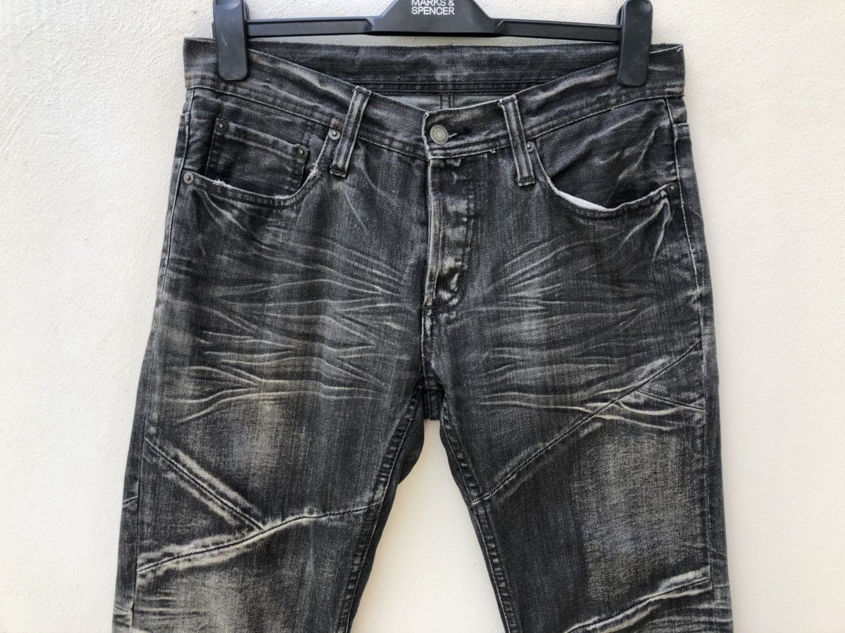 Designer Vintage EDGE X RUPERT Japan Fade Black Patchwork Denim Jeans Size US 31 - 8 Thumbnail