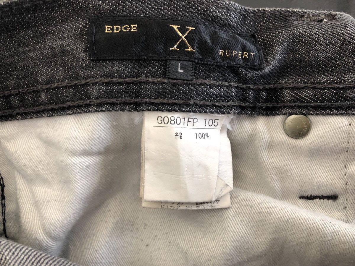 Designer Vintage EDGE X RUPERT Japan Fade Black Patchwork Denim Jeans Size US 31 - 18 Thumbnail