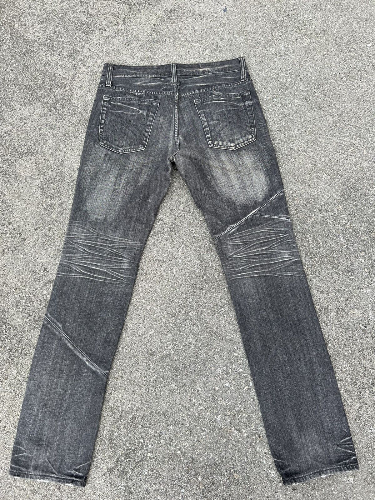 Designer Vintage EDGE X RUPERT Japan Fade Black Patchwork Denim Jeans Size US 31 - 5 Thumbnail
