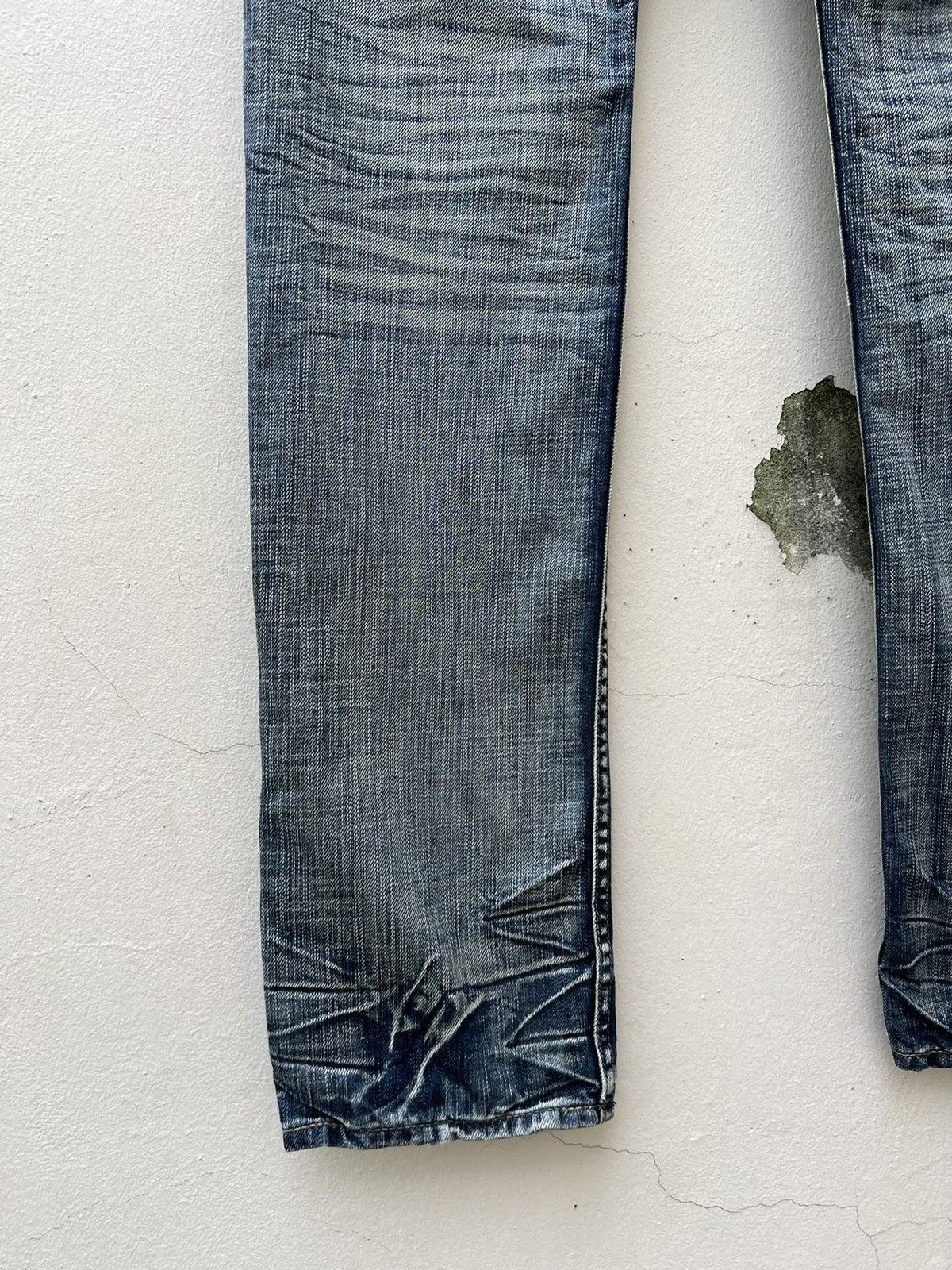 Vintage Japan Brand Rupert Edge Rips Patchwork Distressed Slim Jeans Size US 31 - 15 Thumbnail