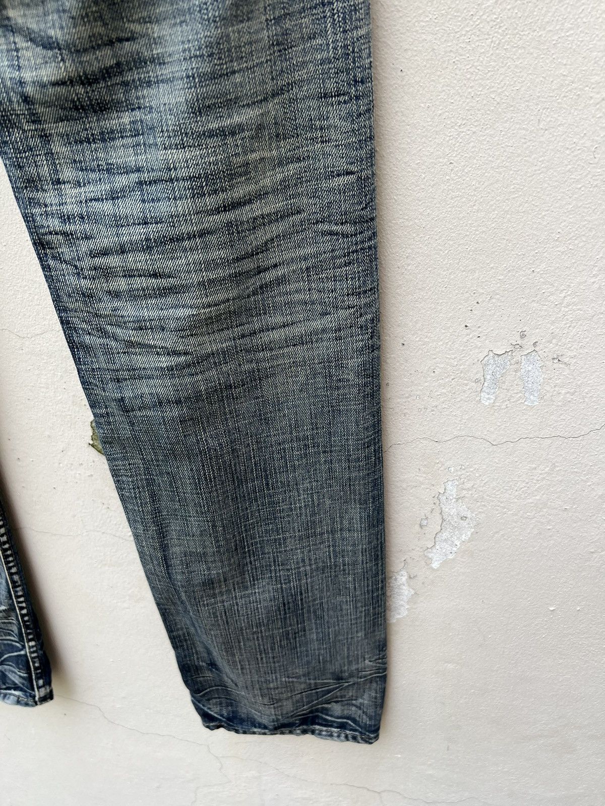 Vintage Japan Brand Rupert Edge Rips Patchwork Distressed Slim Jeans Size US 31 - 17 Thumbnail