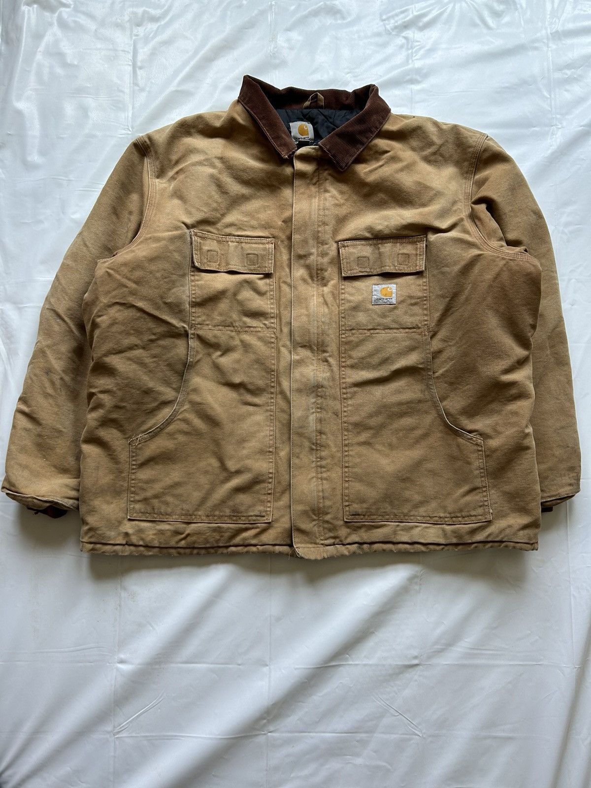 image of Vintage 90's Carhartt Y2K Detroit Jacket Tan Size 2Xl in Beige, Men's