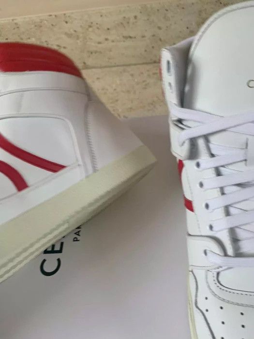 Celine Mid Lace Up Sneaker in Red & White Size US 8 / EU 41 - 8 Thumbnail