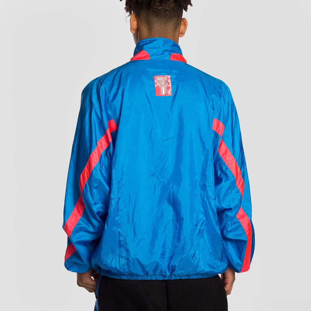 Nike × Vintage 90s Nike International Vintage nylon track jacket Size US L / EU 52-54 / 3 - 4 Thumbnail