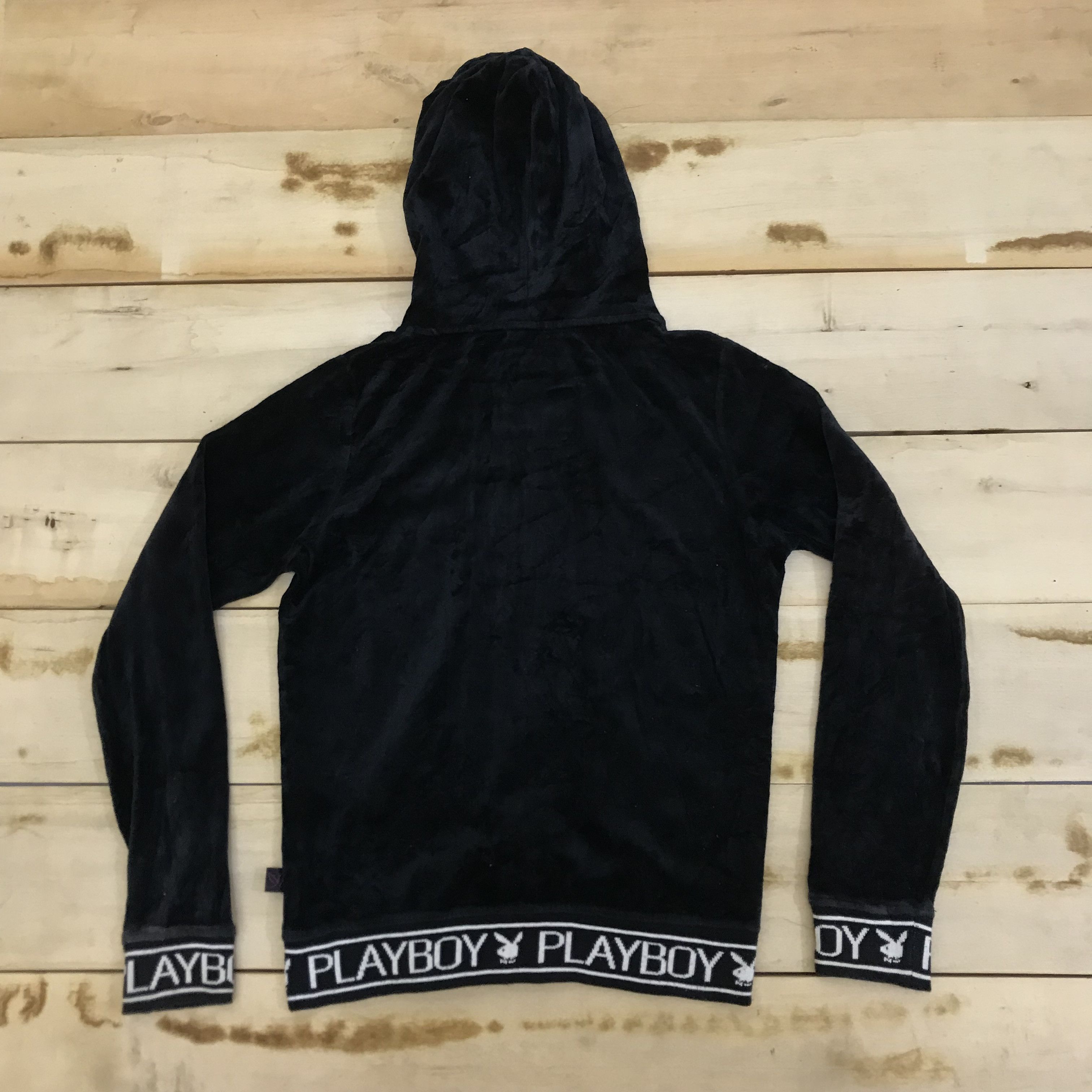 Playboy Z293 VTG PLAYBOY VELVET HOODIE JACKET Size S / US 4 / IT 40 - 5 Thumbnail