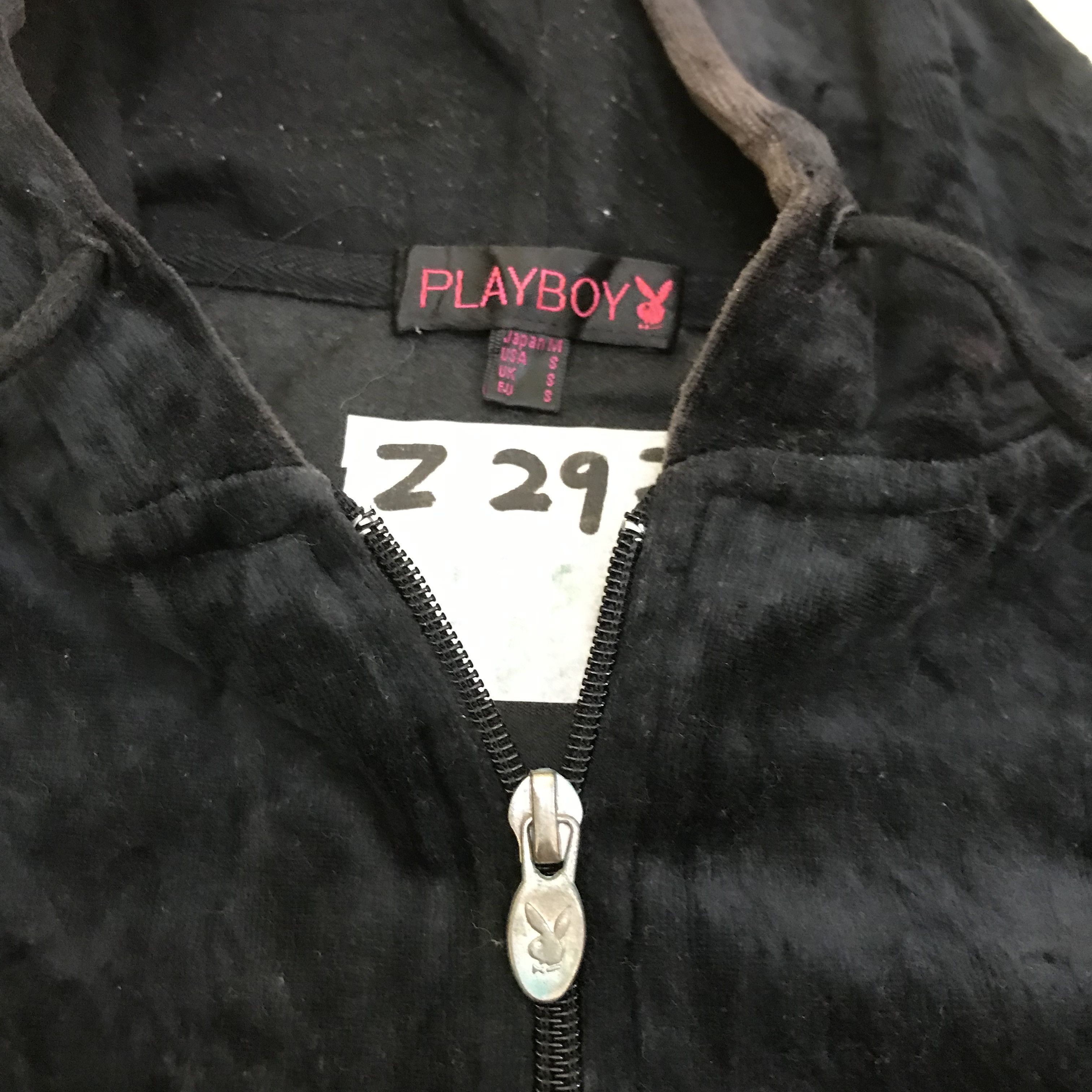 Playboy Z293 VTG PLAYBOY VELVET HOODIE JACKET Size S / US 4 / IT 40 - 4 Thumbnail