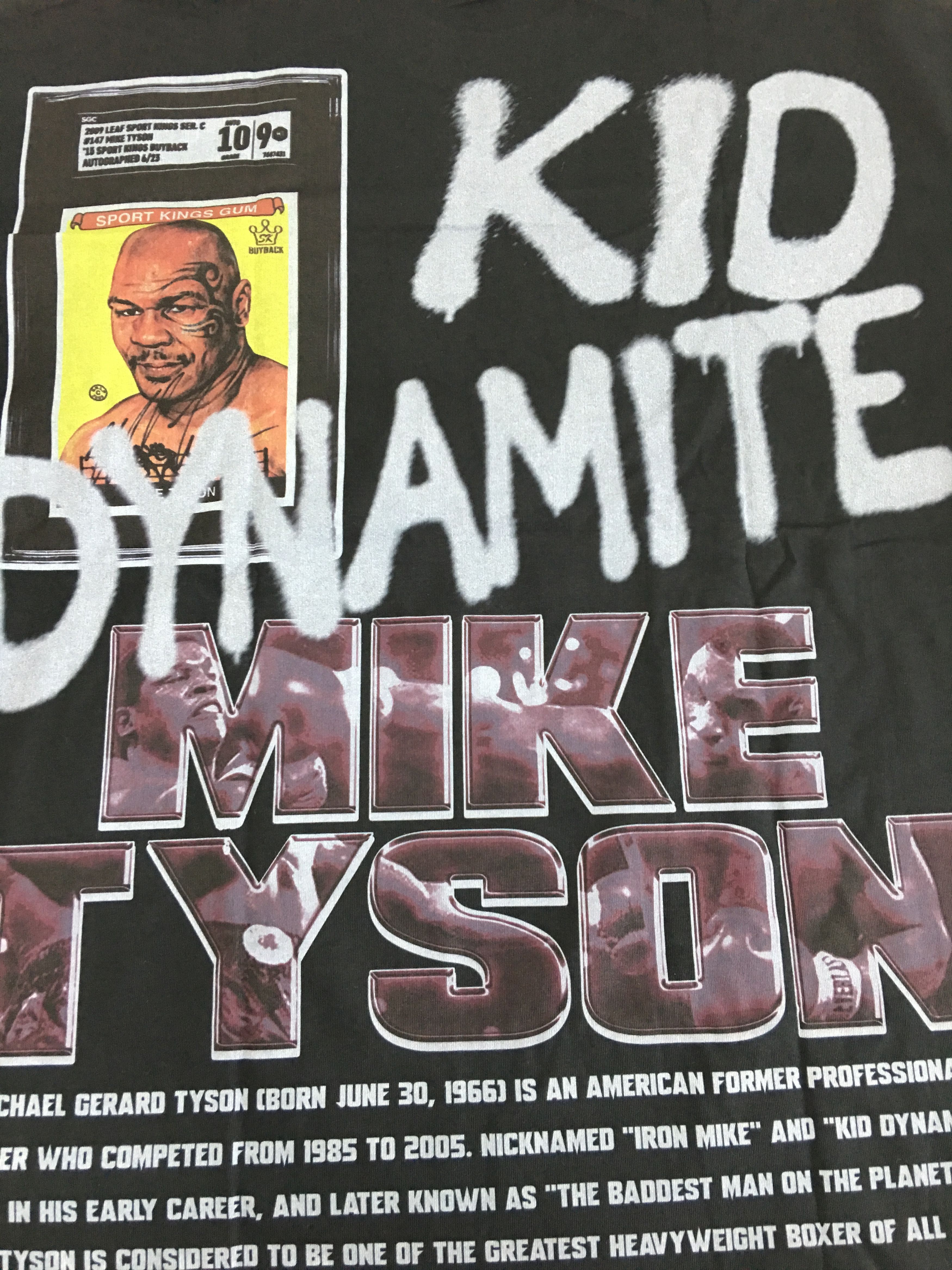 Rap Tees Forgotten Youths Mike Tyson Kid Dynamite T-shirt Black Large Size US L / EU 52-54 / 3 - 7 Thumbnail