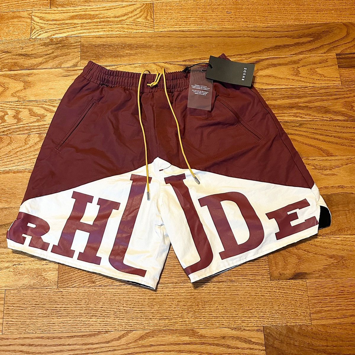 image of Rhude Yachting Shorts in Maroon, Men's (Size 30)