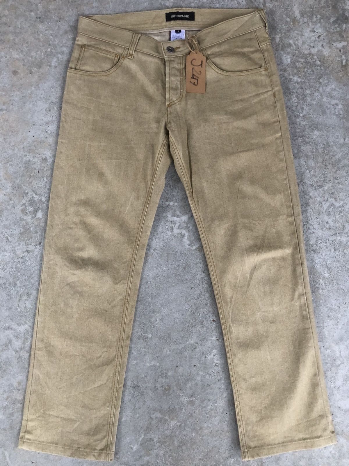 image of Ined Homme Jeans Yohji Yamamoto Jeans in Cream, Men's (Size 33)
