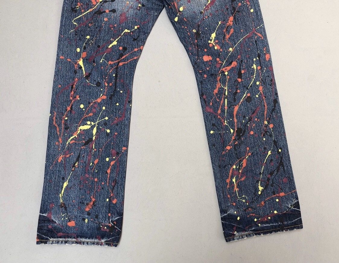 Japanese Brand Co & Lu Colourful Paint Splash Denim Pants Size US 29 - 9 Thumbnail
