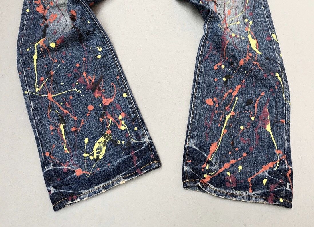 Japanese Brand Co & Lu Colourful Paint Splash Denim Pants Size US 29 - 5 Thumbnail