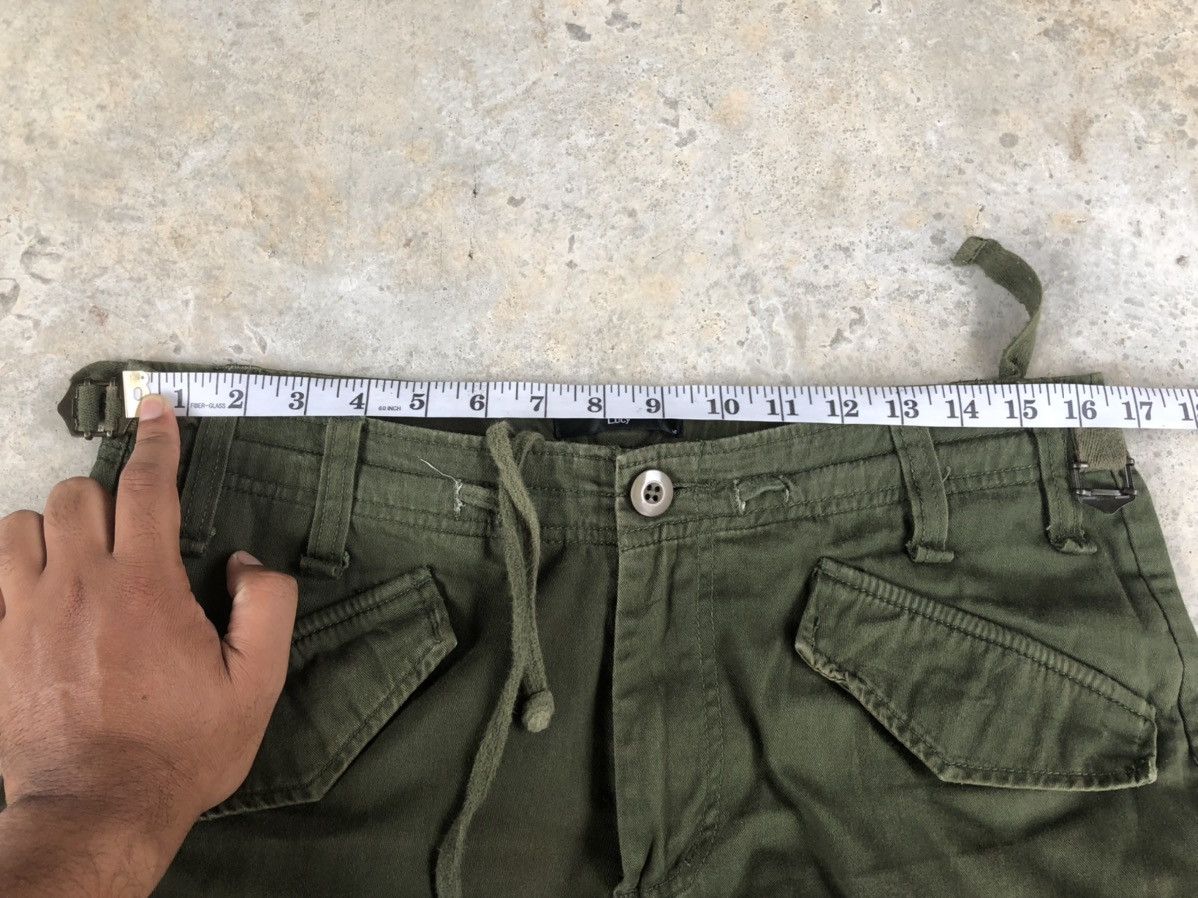 Japanese Brand lucy cargo pants tactical multipocket green Size US 33 - 11 Thumbnail