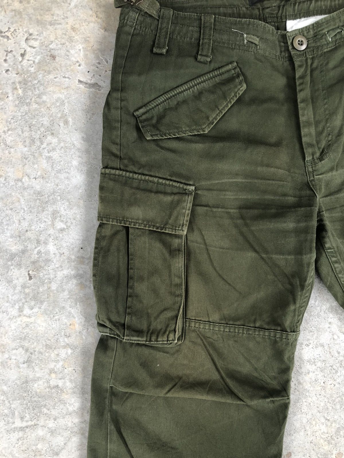 Japanese Brand lucy cargo pants tactical multipocket green Size US 33 - 4 Thumbnail