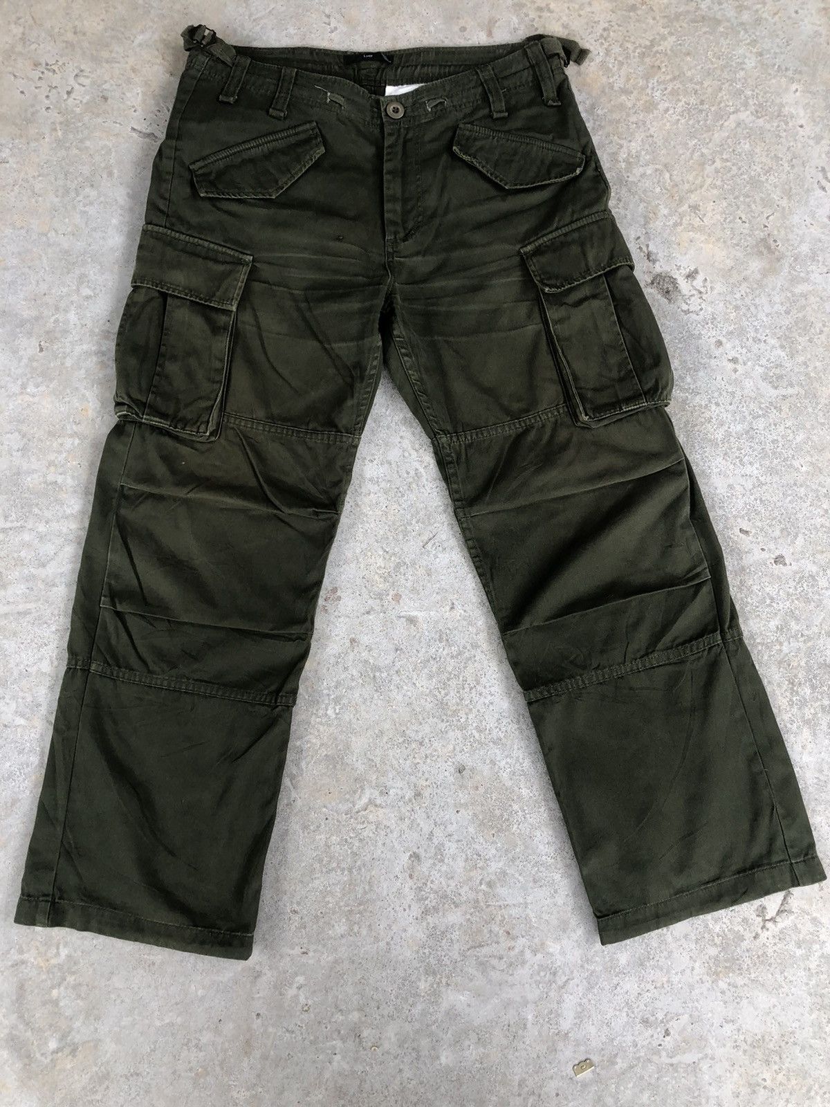Japanese Brand lucy cargo pants tactical multipocket green Size US 33 - 1 Thumbnail