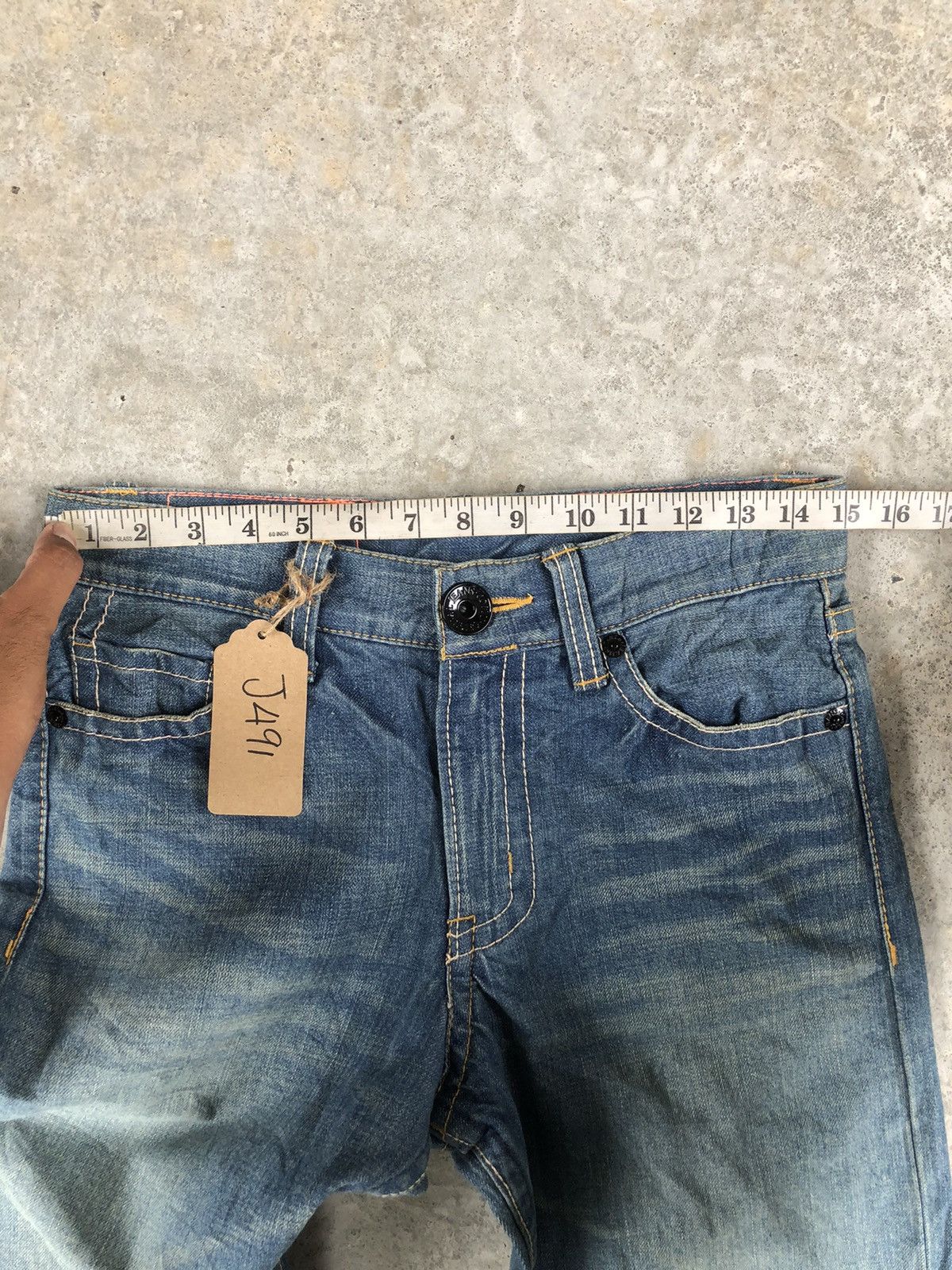 Japanese Brand Vintage Co & Lu Daicock Selvedge Big Logo Painted Size US 30 / EU 46 - 15 Thumbnail